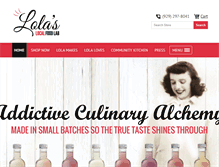 Tablet Screenshot of lolaslocalfoodlab.com